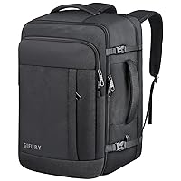 Carry On Backpack, 50L Travel Backpack, Luggage Backpack TSA Flight Approved Laptop Backpack for Men & Women, Large Expandable Backpack 40L Daypack Lightweight Business Weekender Bag, Black