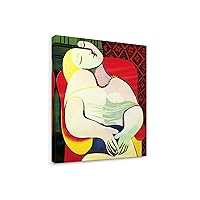Niwo ART - The Dream,by Pablo Picasso - Oil Painting Reproduction - Giclee Wall Art for Home Decor,Office, Gallery Wrapped, Stretched, Framed Ready to Hang (16