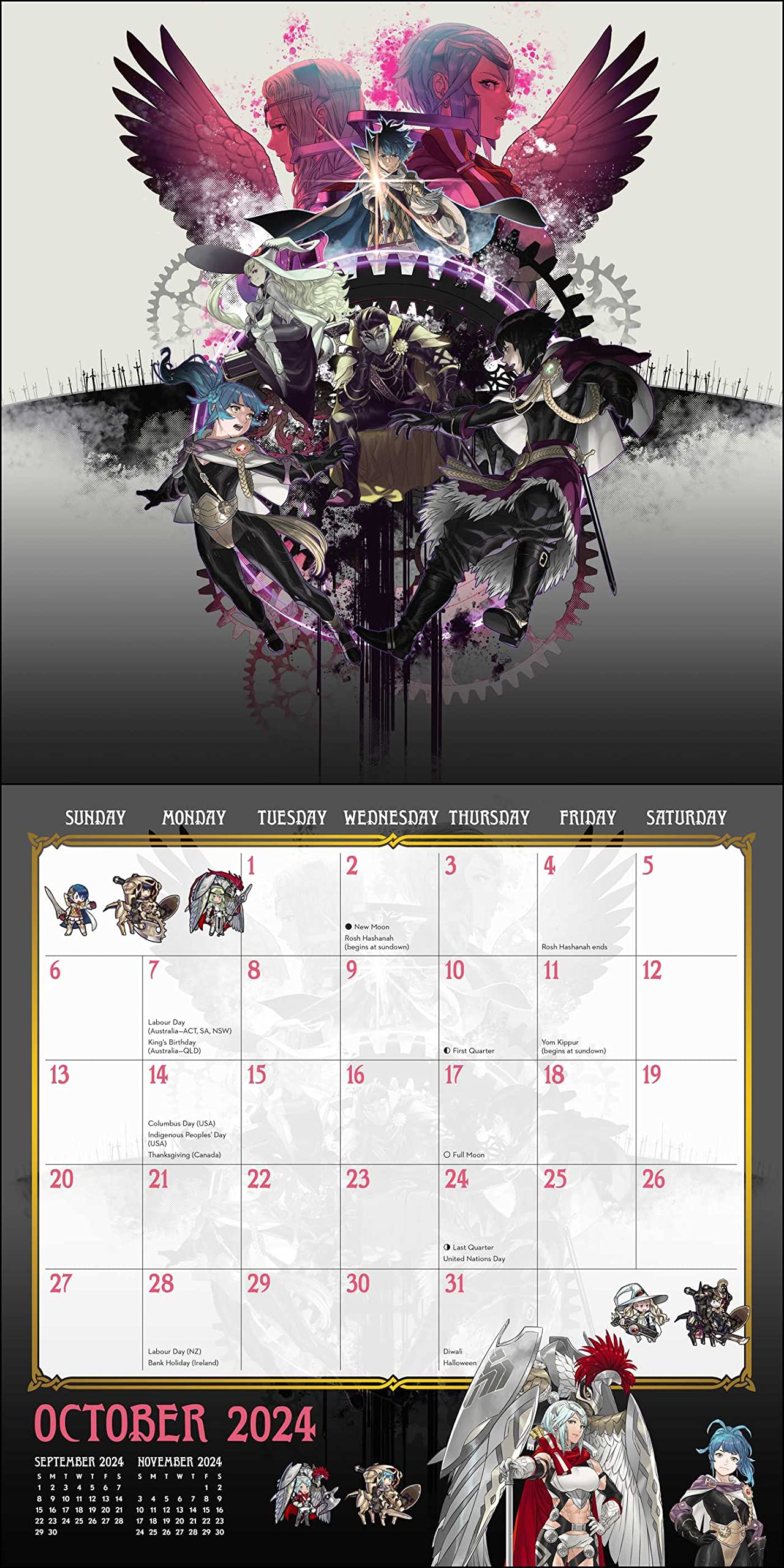 Fire Emblem 16-Month 2024 Wall Calendar