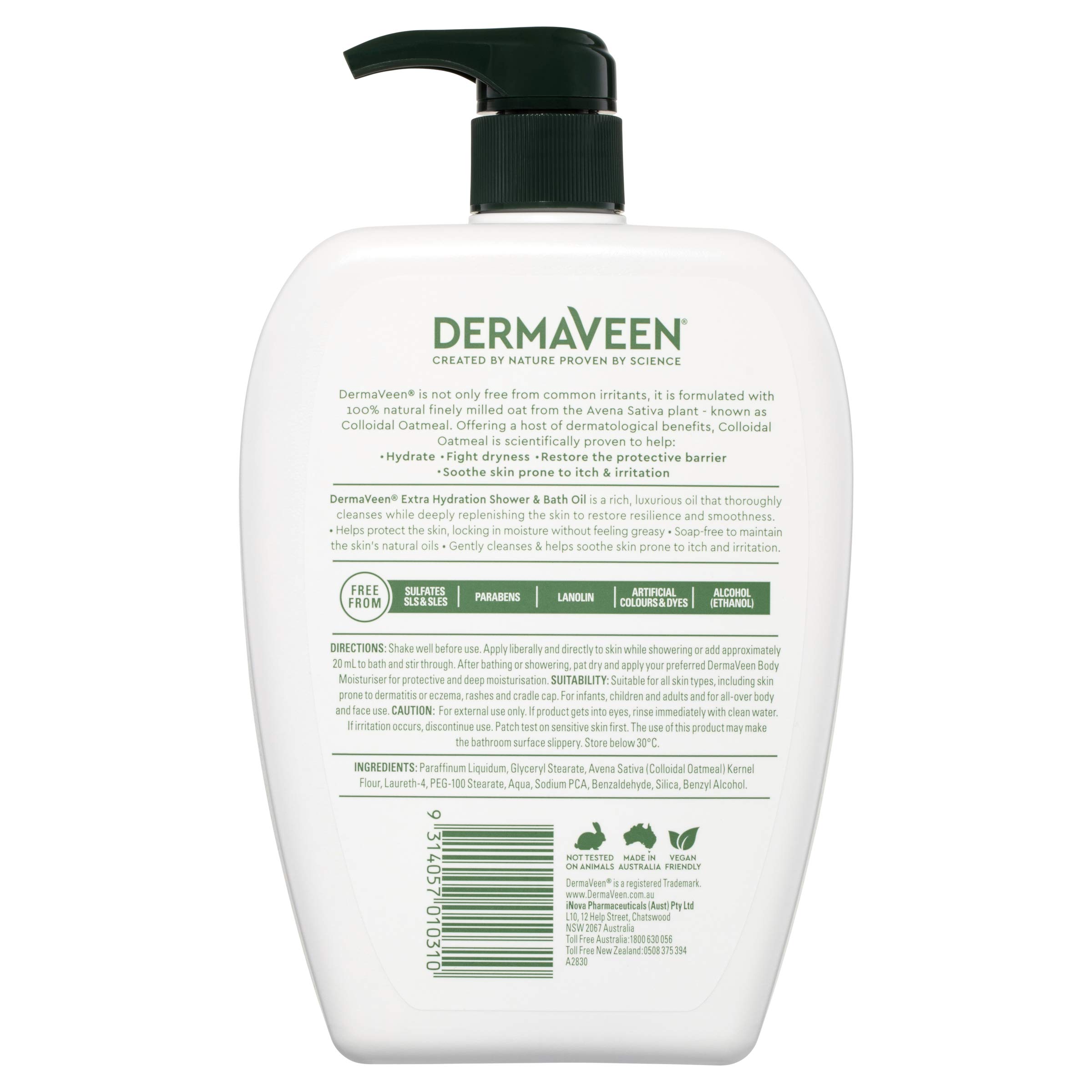 DermaVeen Shower & Bath Oil 1 Litre