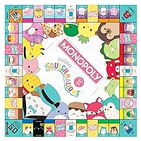 Monopoly: Squishmallows | Collector’s Edition Featuring Cam The Cat Plush Buy, Sell, Trade Spaces Squshmallows Collectible Classic Monopoly Game Officially-Licensed For 6 Players