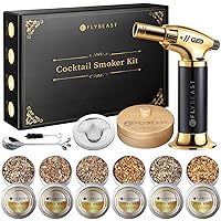 Cocktail Smoker Kit with Torch,6 Flavors of Wood Chips for Whiskey Bourbon Infuse Smoked Drink,Old Fashionable Birthday Gifts for Men, Husband, Dad and Boyfriend