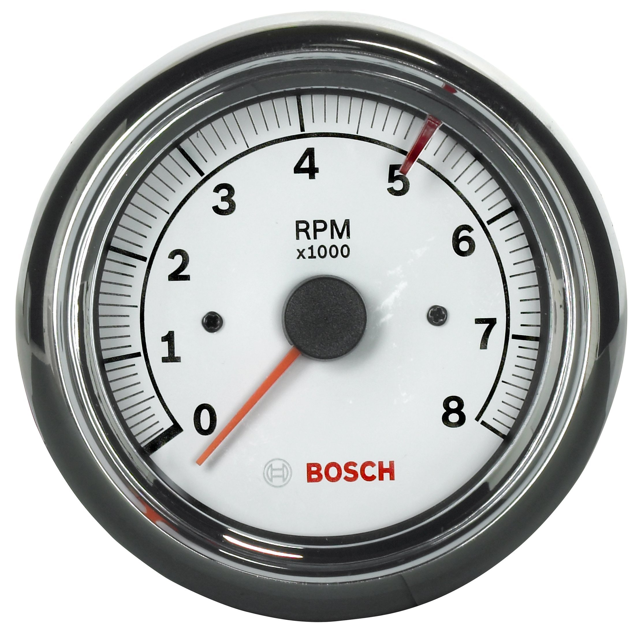 Actron SP0F000020 Bosch Sport II 3-3/8" Tachometer (White Dial Face, Chrome Bezel)
