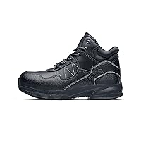 Shoes for Crews Piston Low and Mid, Men's, Women's, Unisex Soft Toe Slip Resistant Work Shoes, Water Resistant, Black