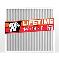 K&N 14X14X1 HVAC Furnace Air Filter, Lasts a Lifetime, Washable, Merv 13, the Last HVAC Filter You Will Ever Buy, Breathe Safely at Home or in the Office, HVC-13-11414