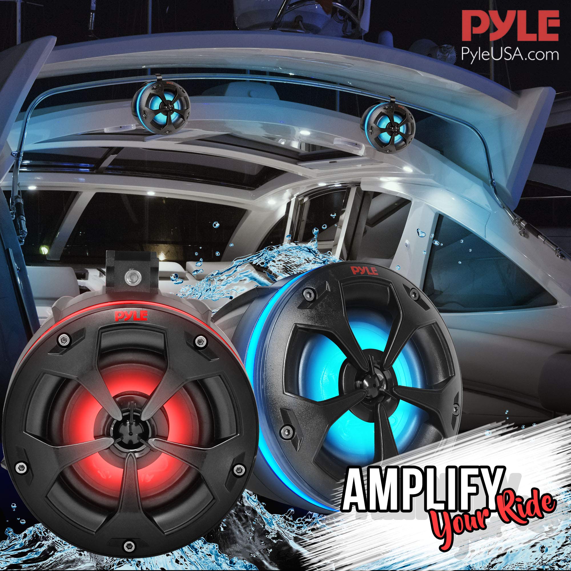 Pyle 2-Way Dual Waterproof Off-Road Speakers - 4