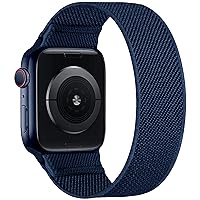 Stretchy Nylon Solo Loop Bands Compatible with Apple Watch 38mm 40mm 41mm 42mm 44mm 45mm 49mm Ultra iWatch Series 8 7 SE 6 5 4 3 2 1 Strap