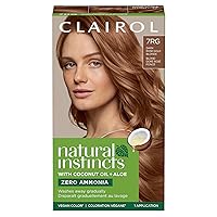 Clairol Natural Instincts Demi-Permanent Hair Dye, 7RG Dark Rose Gold Blonde Hair Color, Pack of 1