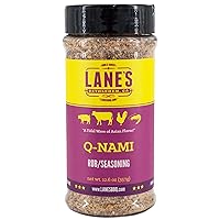 Lane's Q-nami Japanese Seasoning Rub, All-Natural Shichimi Togarashi Seasoning For Steak, Chicken, Veggies, & Tuna, Gluten-free, Made In USA, 12.6 Oz