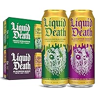 Liquid Death Green Guillotine & Slaughter Berry Iced Tea Mixed Pack (16 x 19.2 oz King Size Cans)