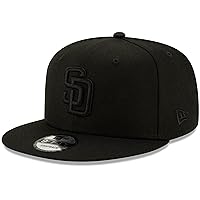 New Era MLB 9FIFTY Black Black Adjustable Snapback Hat Cap One Size Fits All