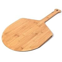 Wood Pizza Peel 16 Inch - Sustainably Sourced Wooden Bamboo Pizza Paddle with Ergonomic Handle For Baking Homemade Pizza and Bread, No Split or Cracks, Extra Large.