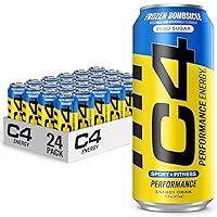C4 Energy Drink 16oz (Pack of 24) - Frozen Bombsicle - Sugar Free Pre Workout Performance Drink with No Artificial Colors or Dyes
