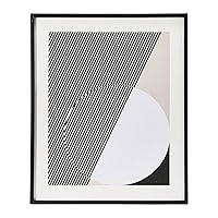 Creative Co-Op Abstract Deco Print with Wood Frame