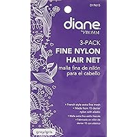 Diane Nylon Net French Elastic, Grey, 3 Count
