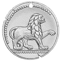Dazzlingrock Collection Round Medallion Leo Symbol Zodiac Unisex Pendant (No Chain Included) in 925 Sterling Silver