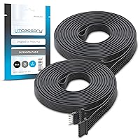 Litcessory Extension Cable for Philips Hue Lightstrip Plus (10ft, 2 Pack, Black - Micro 6-PIN V4)