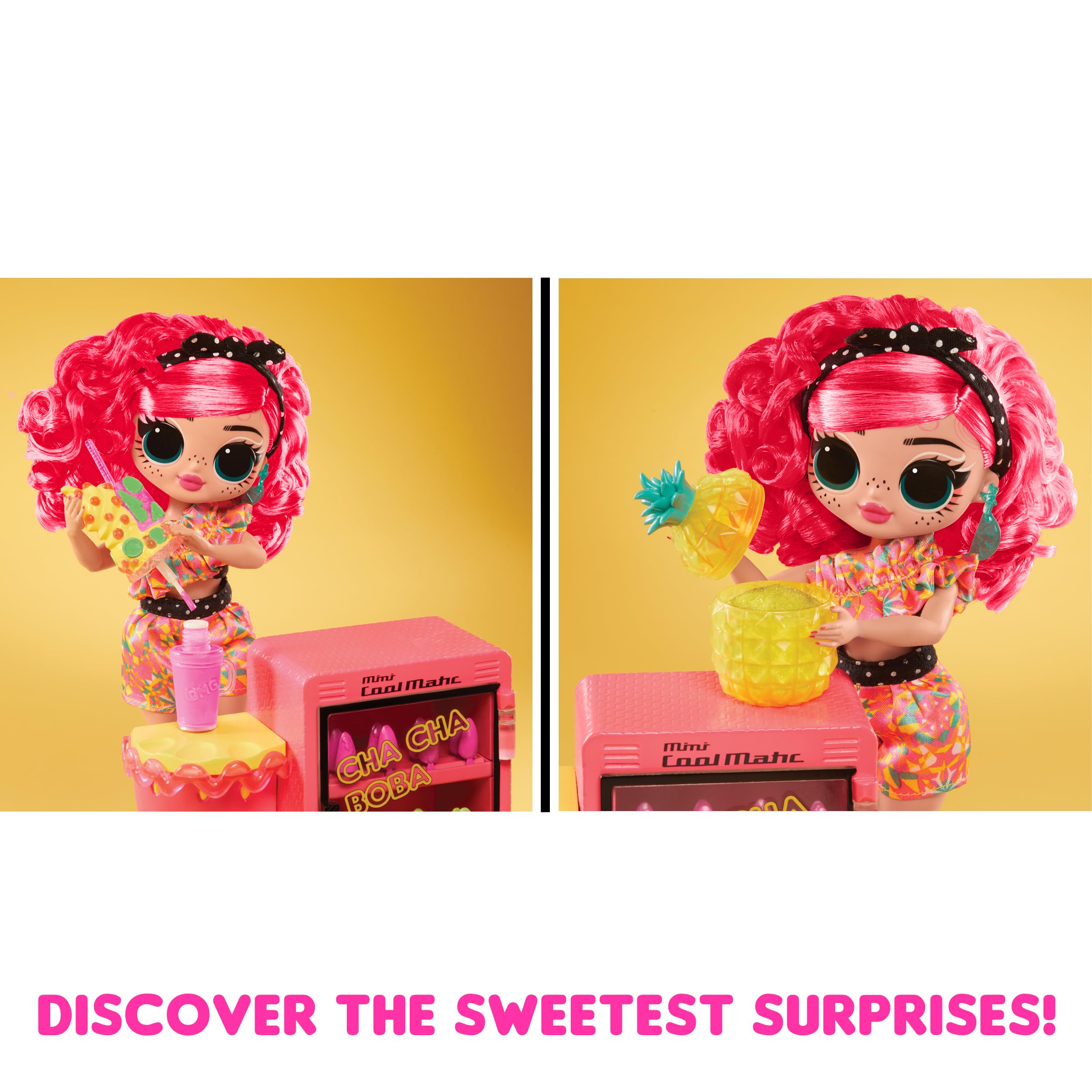 LOL Surprise OMG Sweet Nails – Pinky Pops Fruit Shop with 15 Surprises, Including Real Nail Polish, Press On Nails, Sticker Sheets, Glitter, 1 Fashion Doll, and More! – Great Gift for Kids Ages 4+