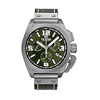 TW Steel Swiss Canteen Mens 46mm Quartz Chronograph Watch with Leather Strap