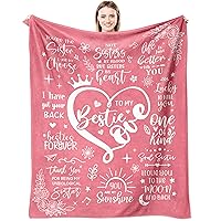 Mothers Day Bestie Gifts for Women, Best Friends Birthday Gift Ideas, Friendship Gifts for Women, Bff Gifts for Women, Gift for Best Friend Woman, Unbiological Sister Gifts Throw Blanket 60