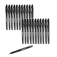 Felt Tip Marker Pens - Medium Point, Black, 24-Pack