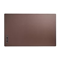 DACASSO Leatherette Conference Table Pad - Luxury Leather Desk Blotter for Writing - Padded Executive Desk Surface Protector - (Chocolate Brown, 38 x 24)