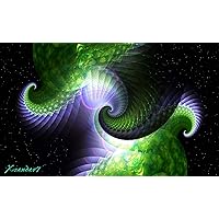 Xzendor7 Spiral Space Shells Glossy Poster 14.5