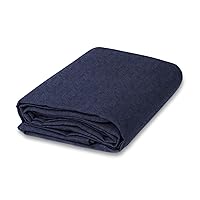 Heavy Purpose 12 Ounce Denim Cotton Fabric by CCS CHICAGO CANVAS & SUPPLY Cotton Canvas Bolt for Apparel Bags Furniture Washable Reusable Duck Cloth Fabric, 5 Yard Bolt, Denim