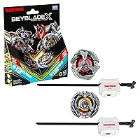 Beyblade X Transformers Collab Optimus Primal 3-60F vs. Starscream 3-80N Multipack Set with 2 Tops & 2 launchers; Battling Top Toys for 8 Year Old Boys & Girls (Amazon Exclusive)