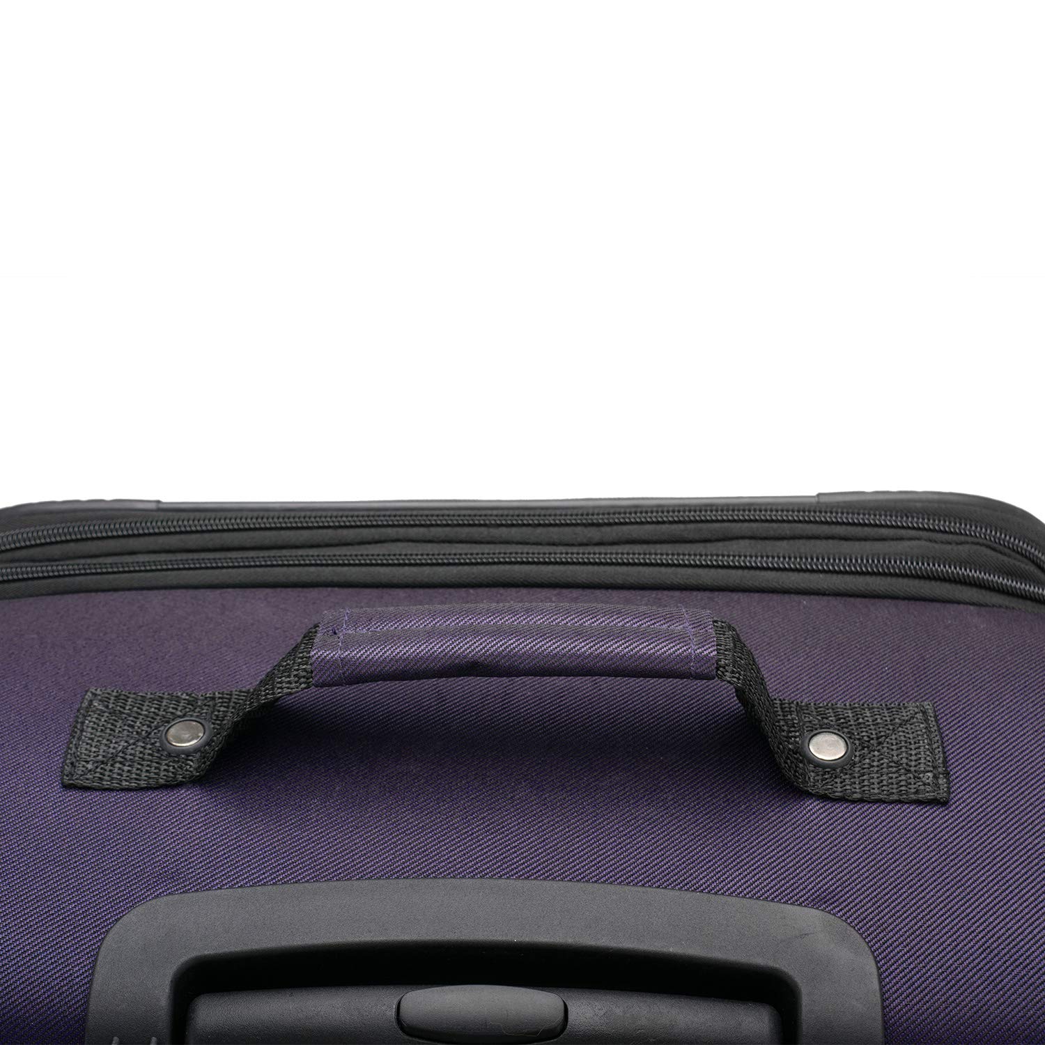 U.S. Traveler Aviron Bay Expandable Softside Spinner Wheels, Purple, 3 Piece Luggage