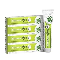 Herbodent® NEEM 7 in 1 Toothpaste-Organic Herbs-Neem, Black Seed & Xylitol for Anti Cavity-Cardamom & Mint for Taste & Freshness-Baking Soda for Excellent Cleaning-No Fluoride, No Paraben -6.53Oz (4)