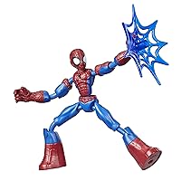 Spider-Man Marvel Bend and Flex Action Figure, 6-inch Flexible Toy, Includes Web Accessory, Ages 4 and Up