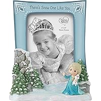 Precious Moments Frozen Picture Frame | There’s Snow One Like You Disney Elsa Bisque Resin/Glass Photo Frame | Elsa & Anna | 4x6 Photo | Disney Decor