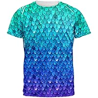 Halloween Mermaid Scales Costume All Over Mens T Shirt