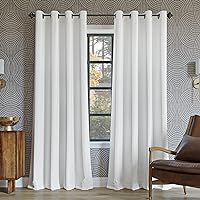 Sun Zero Nordic 2-Pack Theater Grade Noise Reducing Extreme 100% Blackout Grommet Curtain Panel Pair, 104 x 108, White