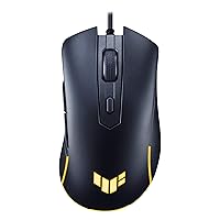 ASUS TUF Gaming M3 Gen II Gaming Mouse, Wired, 59g Lightweight, IP56 dust & Water Resistance, Antibacterial Guard, 8K DPI Optical Sensor, 6 Programmable Buttons, Teflon Mouse feet, Black