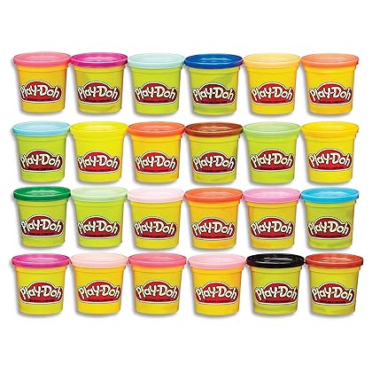 Play-Doh Modeling Compound 24-Pack Case of Colors, Non-Toxic, Multi-Color, 3-Ounce Cans, Ages 2 and up (Amazon Exclusive)