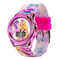 Barbie The Movie Digital LCD Quartz Kids Pink Watch for Girls with Pink Unicorn and Fairytale Barbie Band Strap (Model: BDT4124AZ)