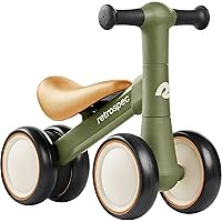 Retrospec Cricket 2 Baby Walker Balance Bike with 4 Wheels for Ages 12-24 Months - Toddler Bicycle Toy for 1 Year Old’s - Ride On Toys for Boys & Girls