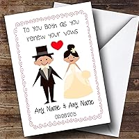 Cute Doodle Frame & Heart Personalized Renewal of Vows Card, Personalized Card, Wedding Card, Renewal Of Vows, Wedding, Personalized Card, Renewal Of Vows, Custom Greetings Card