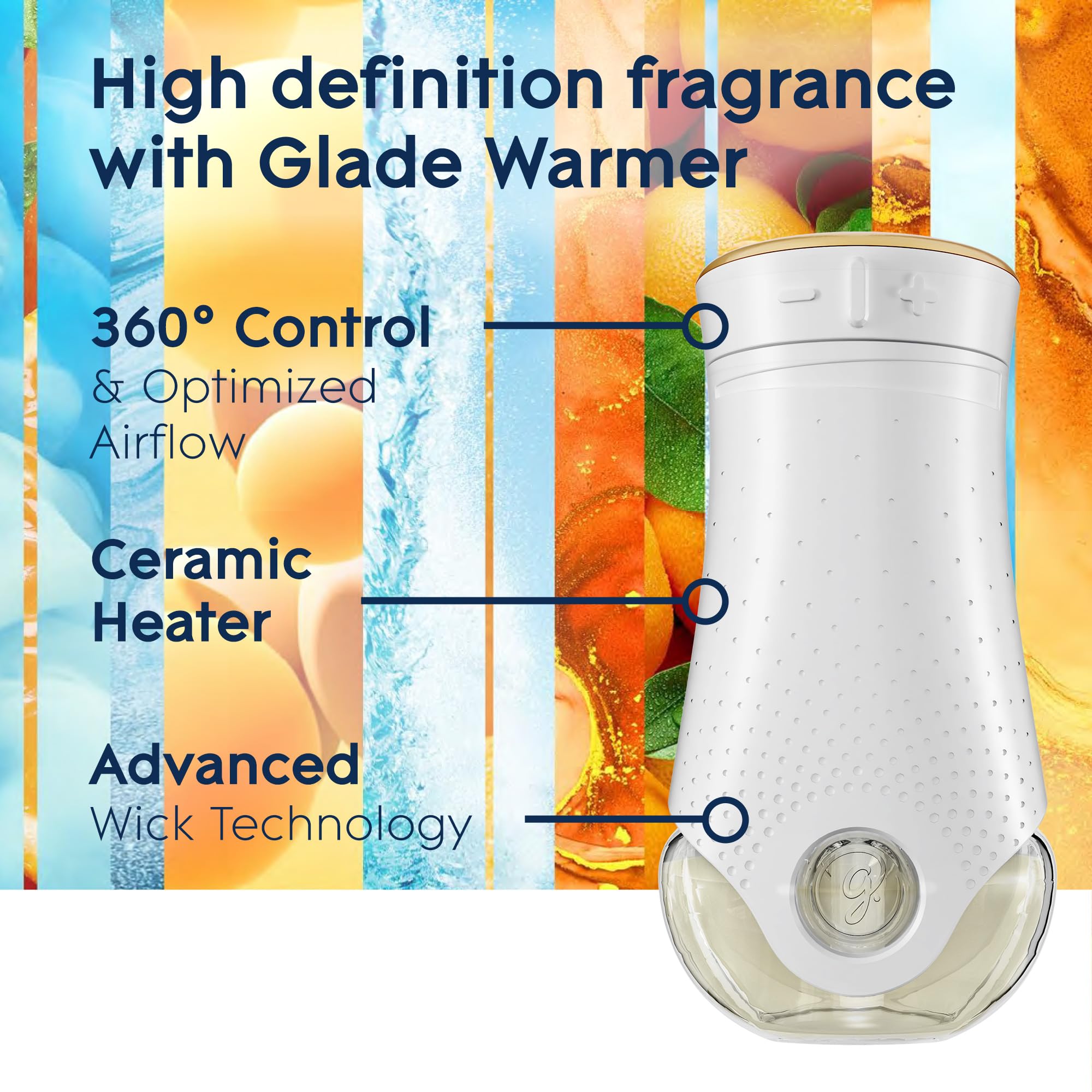 Glade PlugIns Refills Air Freshener, Scented and Essential Oils for Home and Bathroom, Coastal Sunshine Citrus, 1.34 Fl Oz, 2 Count