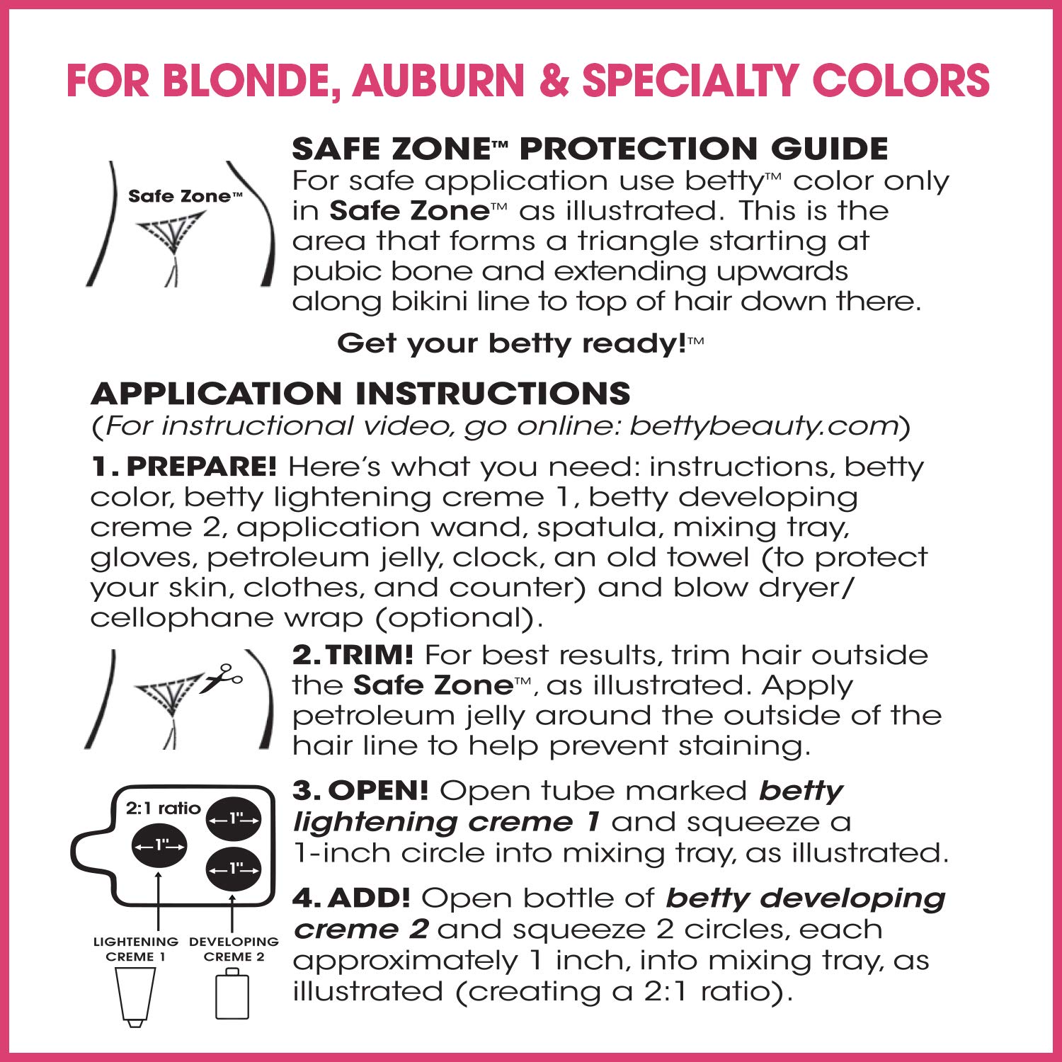 Auburn Betty -Hair Color for the Hair Down There Kit