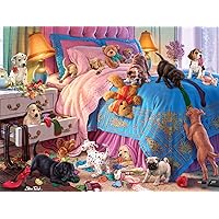 Buffalo Games - A Roomful of Naughty Puppies - 750 Piece Jigsaw Puzzle for Adults Challenging Puzzle Perfect for Game Nights - 750 Piece Finished Size is 24.00 x 18.00