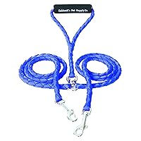 Dual Dog Leash - Double Dog Leash for Two Dogs - Tangle Free - Heavy Duty Double Ended Tandem Leash with Padded Handle for Small Medium or Large Dogs