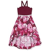 Speechless Girls' Scalloped Neck High-Low Party Dress