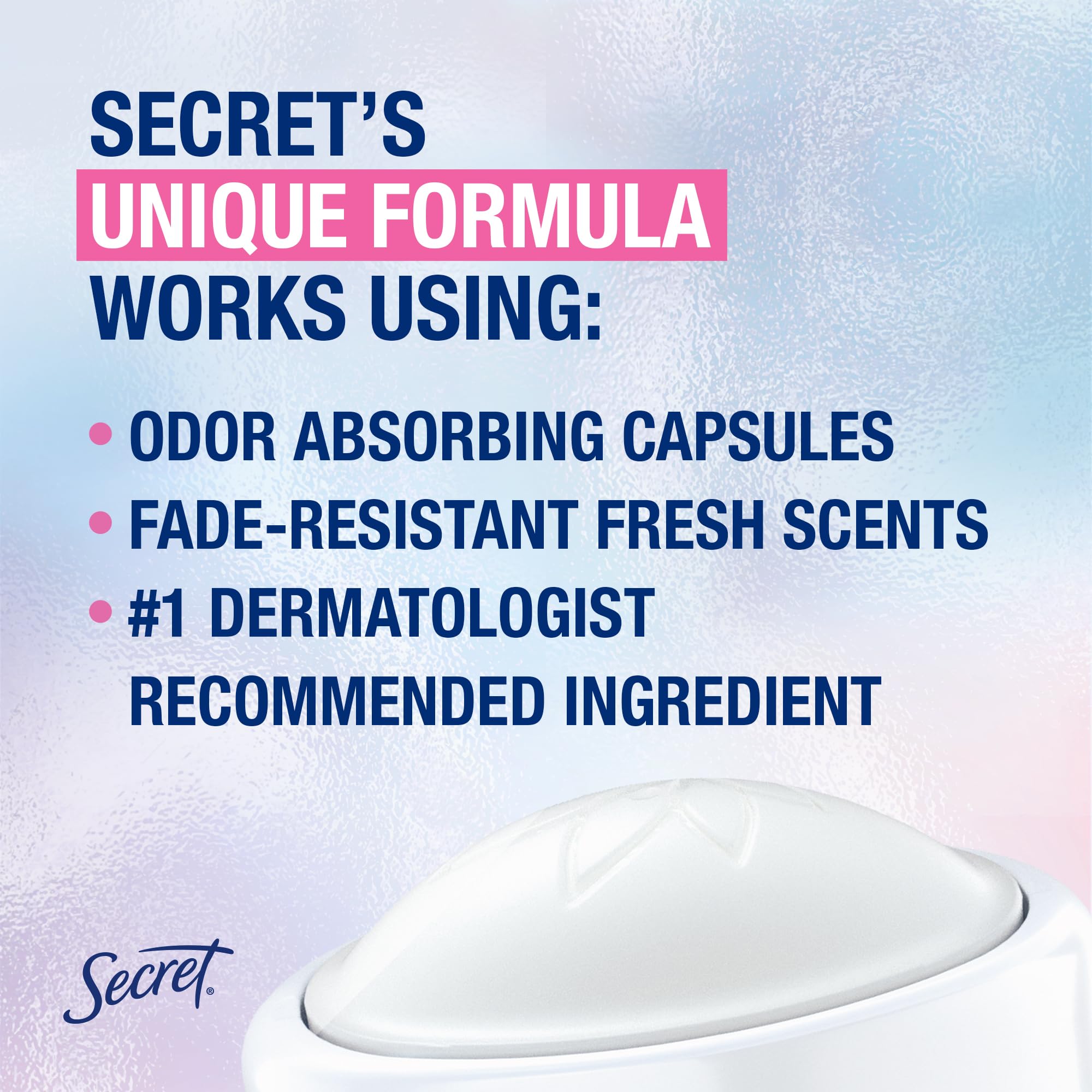 Secret Clinically Proven Aluminum Free Deodorant for Women, Lavender & Chamomile Scent, 2.4 oz