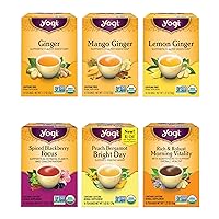 Tea Energize and Digest Wellness Bundle - Two (3 Pack) Variety Packs - Organic Herbal Tea Bags Supports Energy & Healthy Digestion - Includes Ginger, Lemon Ginger, Spiced Blackberry Focus & More