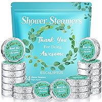 24 Pcs Shower Steamers Aromatherapy Shower Bombs with Essential Oils Shower Bombs Inspirational Shower Vapor Tablets Thank You Gifts for Teen Adults Employees(Appreciation Eucalyptus)