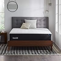 LUCID 12 Inch Memory Foam Mattress - Medium Feel - Memory Foam Infused with Bamboo Charcoal - Gel Infusions - CertiPUR-US Certified - Breathable - Full