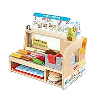 Melissa & Doug Wooden Slice & Stack Sandwich Counter with Deli Slicer – 56-Piece Pretend Play Wooden Food Toys, Kitchen Food Set For Toddlers And Kids Ages 3+